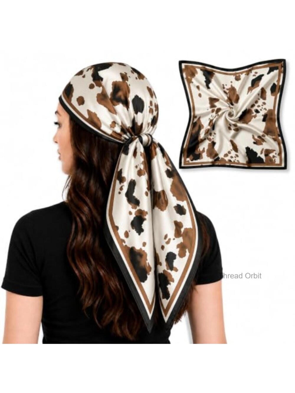 Silk-Like Satin Head Scarf Hair Wrap 35" Square Bandana